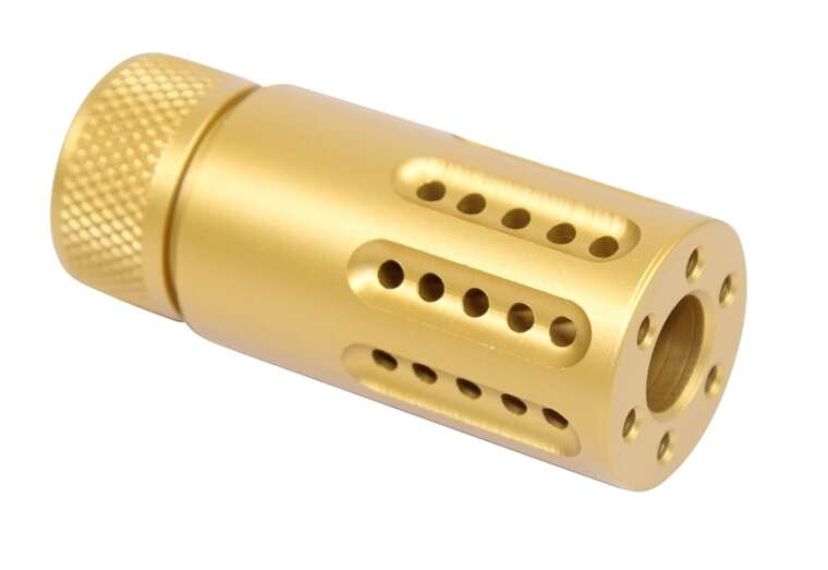 GUNTEC MUZZLE BRAKE PARA AR-15 Y AR PISTOL CALIBRE 223-556 COLOR DORADO ...