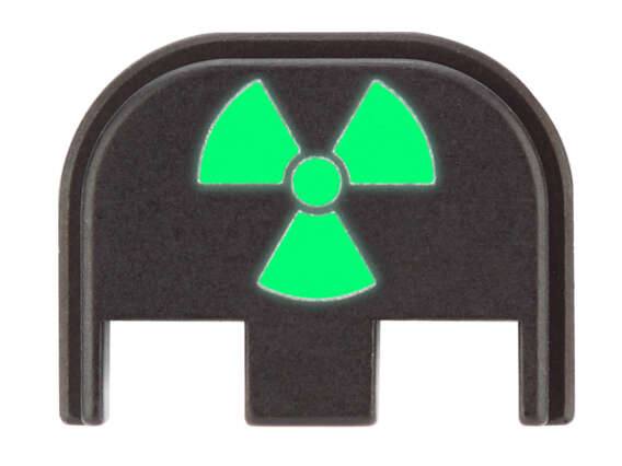 NDZ Rear slide plate para Glock Gen 5 con logo radiación glow in the dark