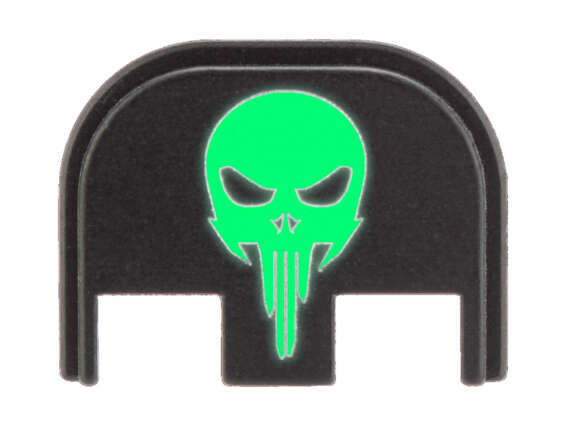 NDZ Rear slide plate para Glock Gen 5 con logo punisher glow in the dark