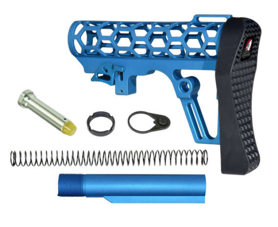 KIT COMPLETO CULATA AR15 AZUL EN ALUMINIO