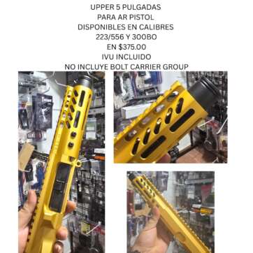 UPPER DORADO PARA AR15 DE 5 PULGADAS CALIBRE 300BO